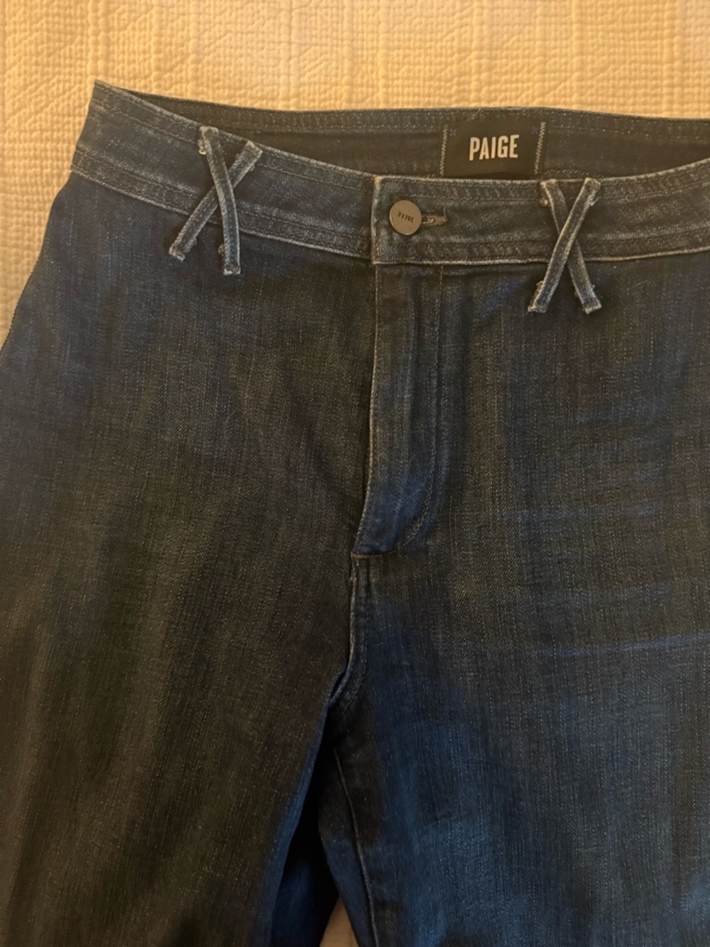 PAIGE Women's Anessa Dark Indigo Wide-Leg Jeans